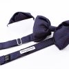 Silk bow tie with pocket handkerchief