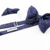 Silk bow tie with pocket handkerchief