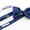 Silk bow tie with pocket handkerchief
