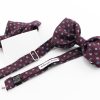 Silk bow tie with pocket handkerchief