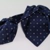 Cravatta sette pieghe in seta twill blu
