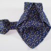 Seven fold silk twill tie - blue