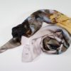 Silk scarf Chiriyuku by Midori Mccabe