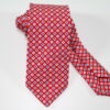 cravatta tre pieghe in seta twill rossa