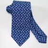 cravatta tre pieghe in seta twill blu