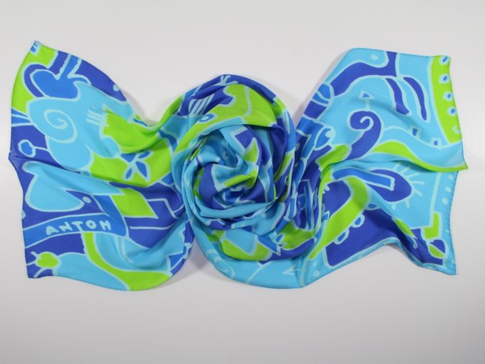 Silk scarf Alba di Procida by Antoh
