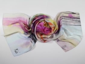 Silk scarf Contained - Whirlwind by Midori Mccabe