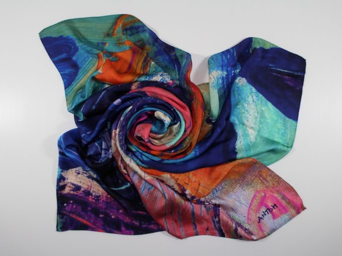 Silk scarf Aceto by Antoh