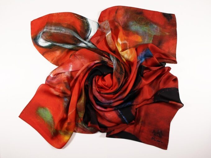 Art scarf Oiran by Midori Mccabe