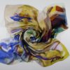 Silk scarf Navigli by Midori Mccabe