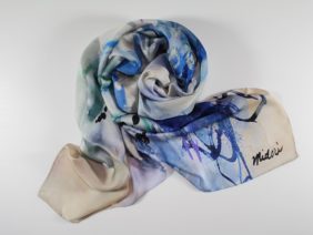 Silk scarf Coming Summer by Midori Mccabe