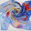 foulard in seta 90x90 Azzurro Napoletano by Antoh