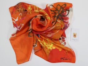 foulard in seta 70x70 Luce del sole by Midori McCabe