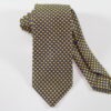Three fold silk tie yellow 