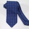 cravatta tre pieghe in seta twill blu