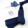 Silk tricot tie with matching handkerchief