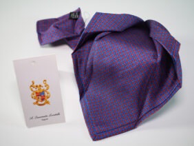 cravatta sette pieghe in seta twill