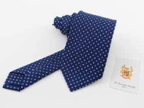 cravatta tre pieghe sartoriale in seta twill