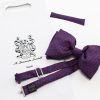 Silk bow tie with pocket handkerchief