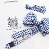 Silk bow tie with pocket handkerchief