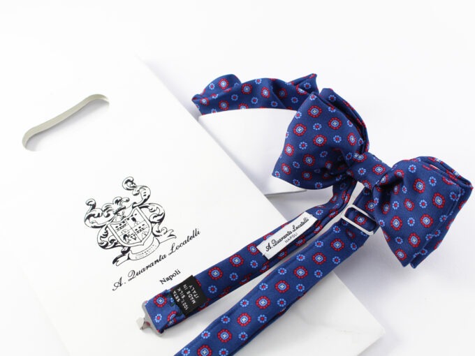 silk bow tie with pocket square